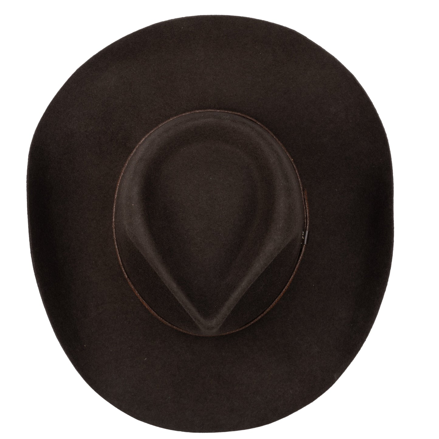 Men's Wool Felt Western Fedora With Faux Leather Band