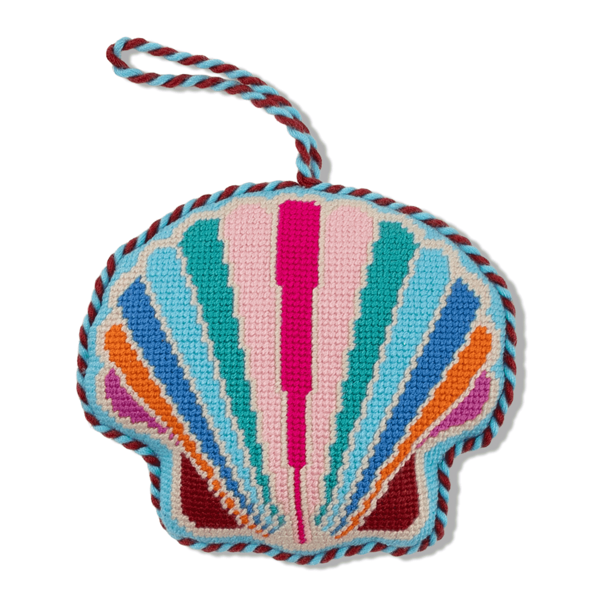 Needlepoint Icon Ornament - Seashell