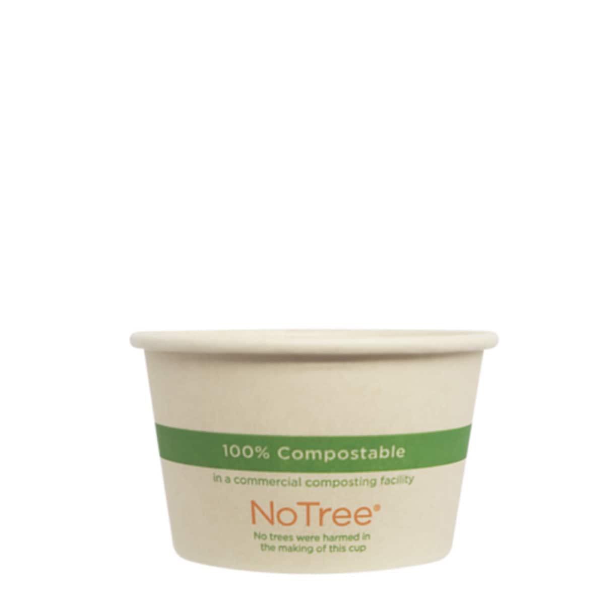 World Centric Compostable NoTree Paper Portion Cup, 4oz, Natural (QTY 1000), SKU SF-NT-4