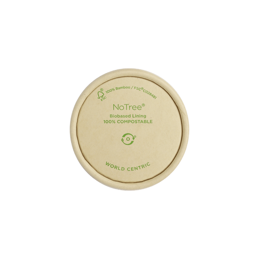 World Centric Compostable NoTree Paper Lid for 2 oz Portion Cups (QTY 1000), SKU SFL-NT-2