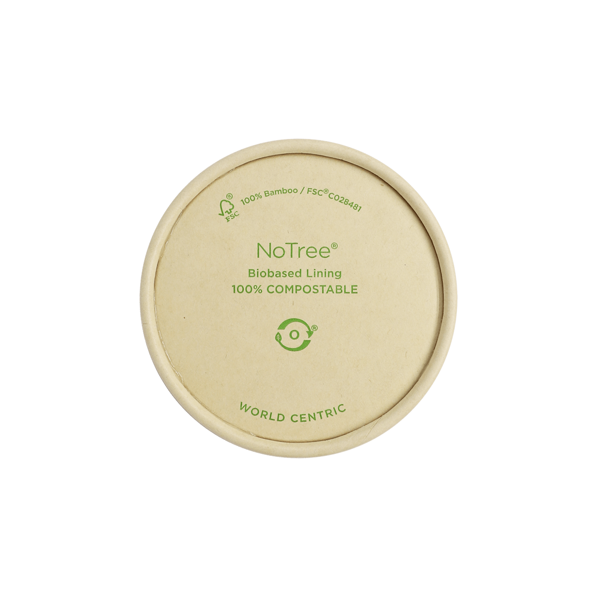 World Centric NoTree Paper Lids for 4 oz Portion Cups, Compostable (QTY 1000), SKU SFL-NT-4