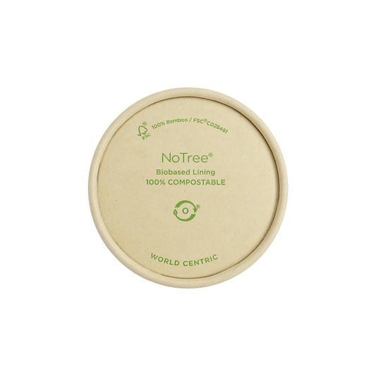 World Centric NoTree Paper Lids for 4 oz Portion Cups, Compostable (QTY 1000), SKU SFL-NT-4