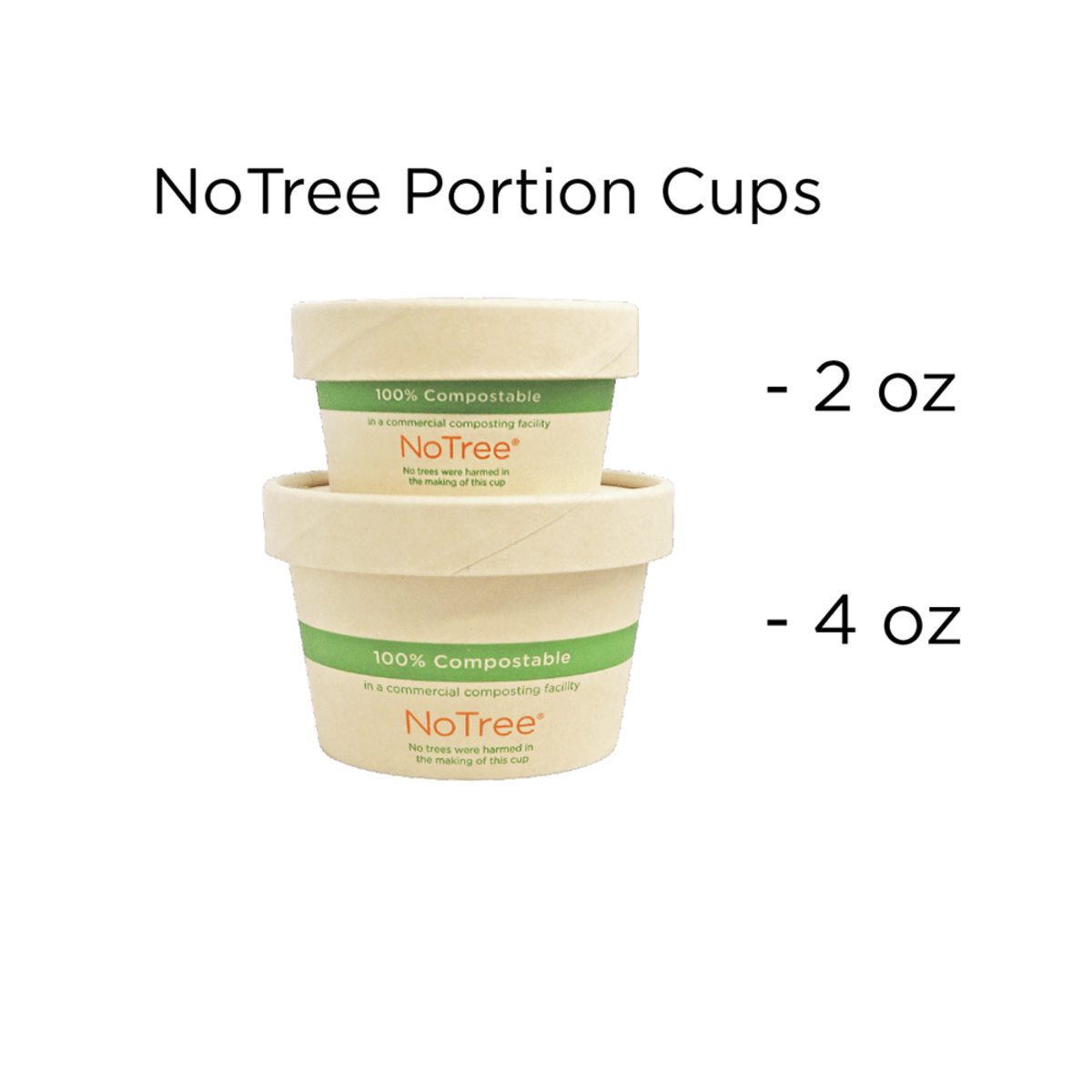 World Centric NoTree Paper Lids for 4 oz Portion Cups, Compostable (QTY 1000), SKU SFL-NT-4