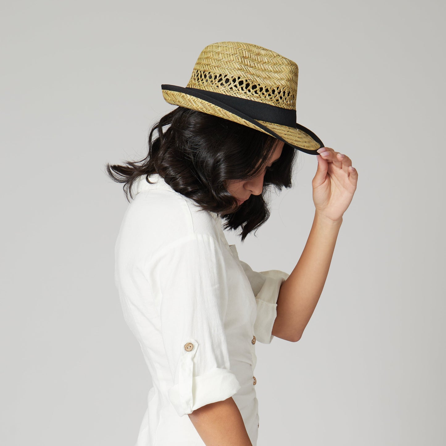 Womens Seagrass Fedora
