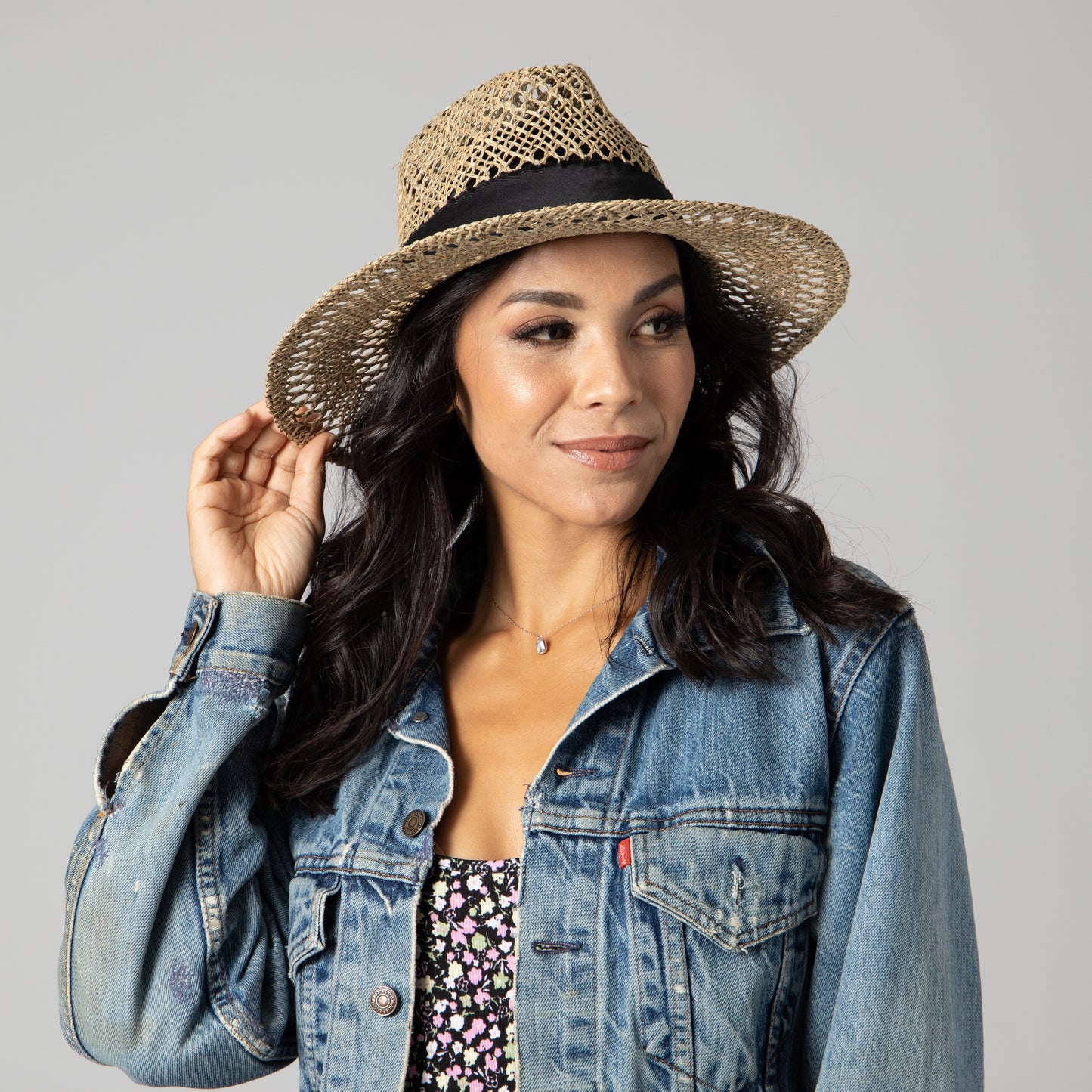 By The Sea Open Weave Fedora