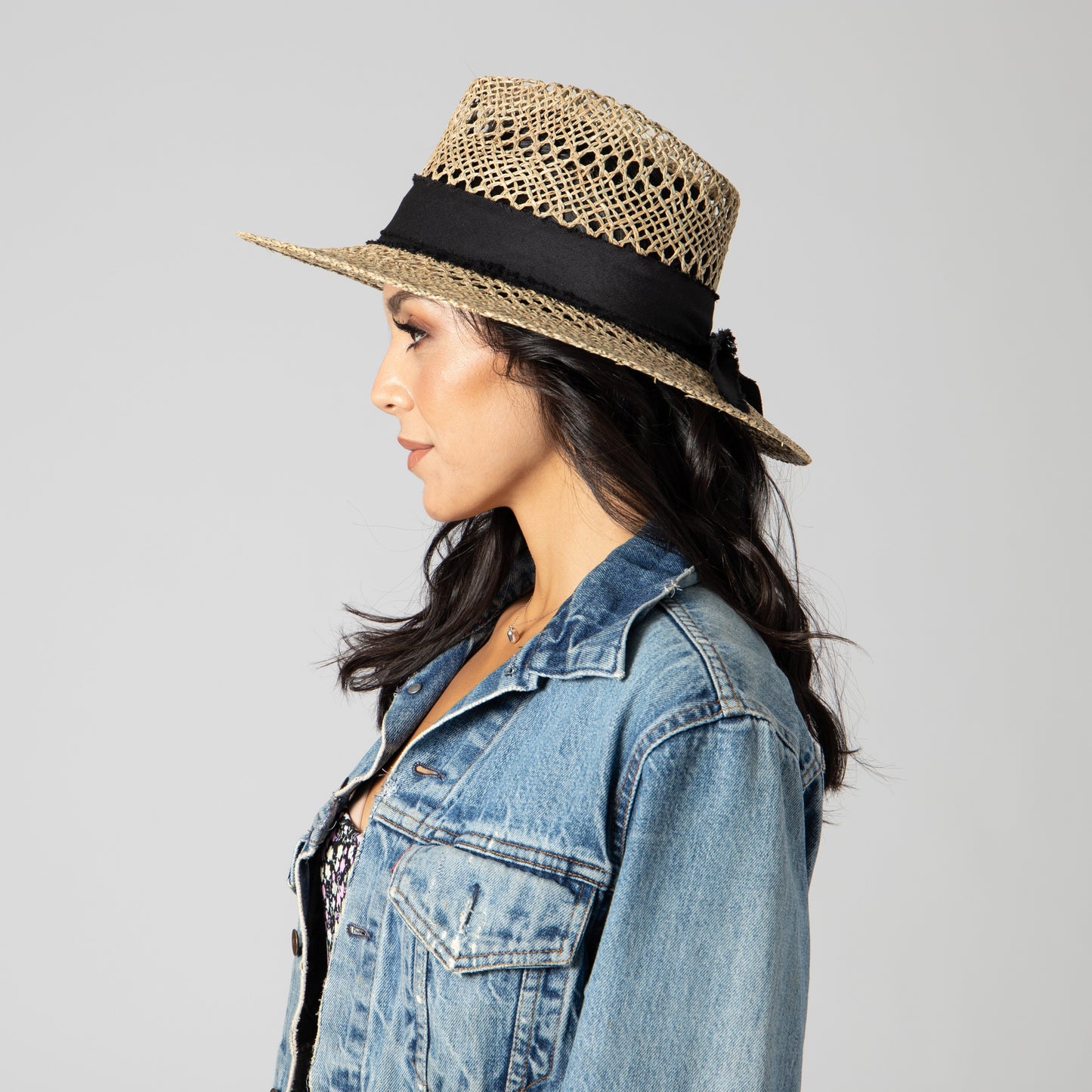 By The Sea Open Weave Fedora