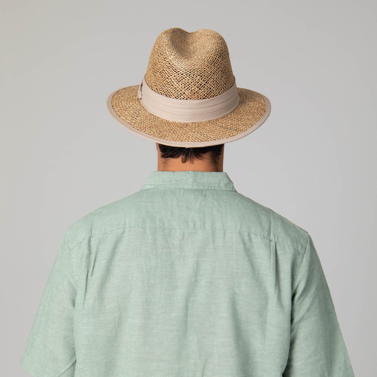 Mens Two Tone Rolled Brim Fedora