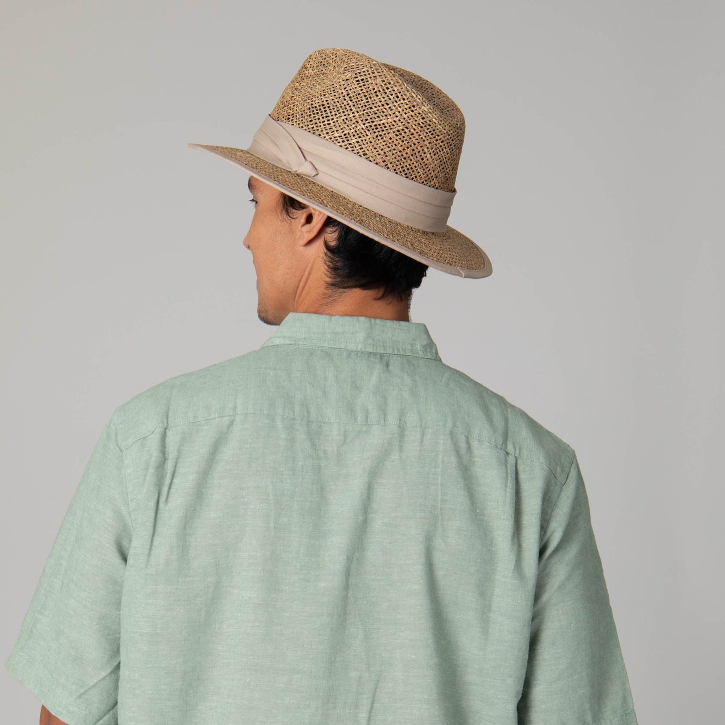 Mens Two Tone Rolled Brim Fedora