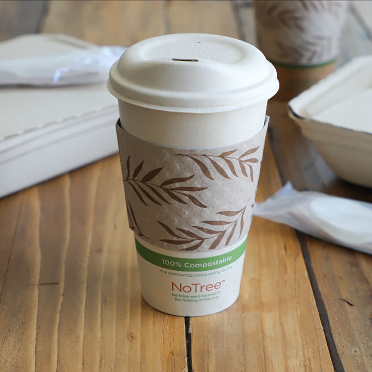World Centric 10-20 oz Hot Cup Sleeve, 100% PCW Recycled Paper (QTY 1000), SKU SL-PA-LG