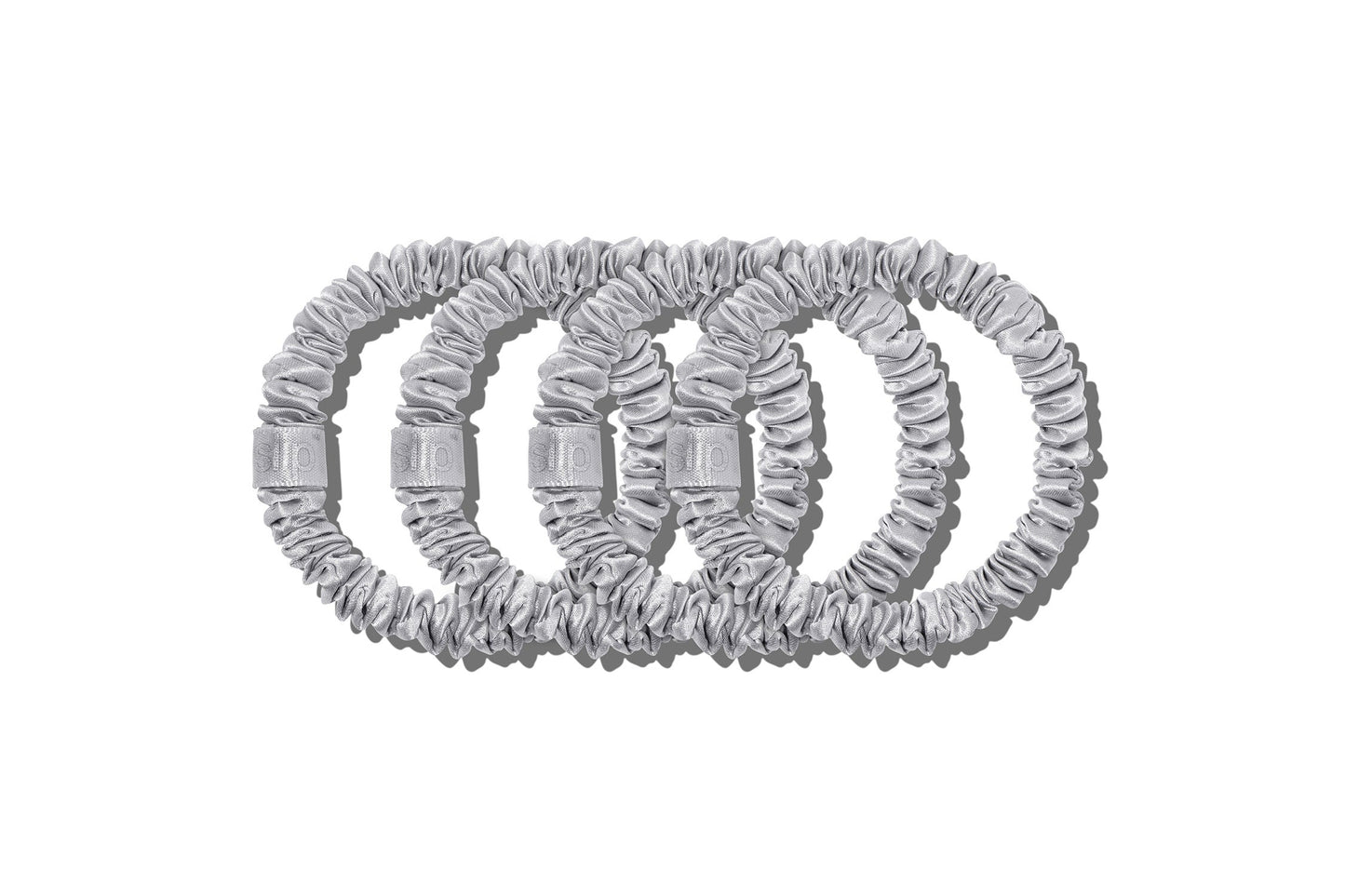 Back to Basics Silver Skinny Scrunchies