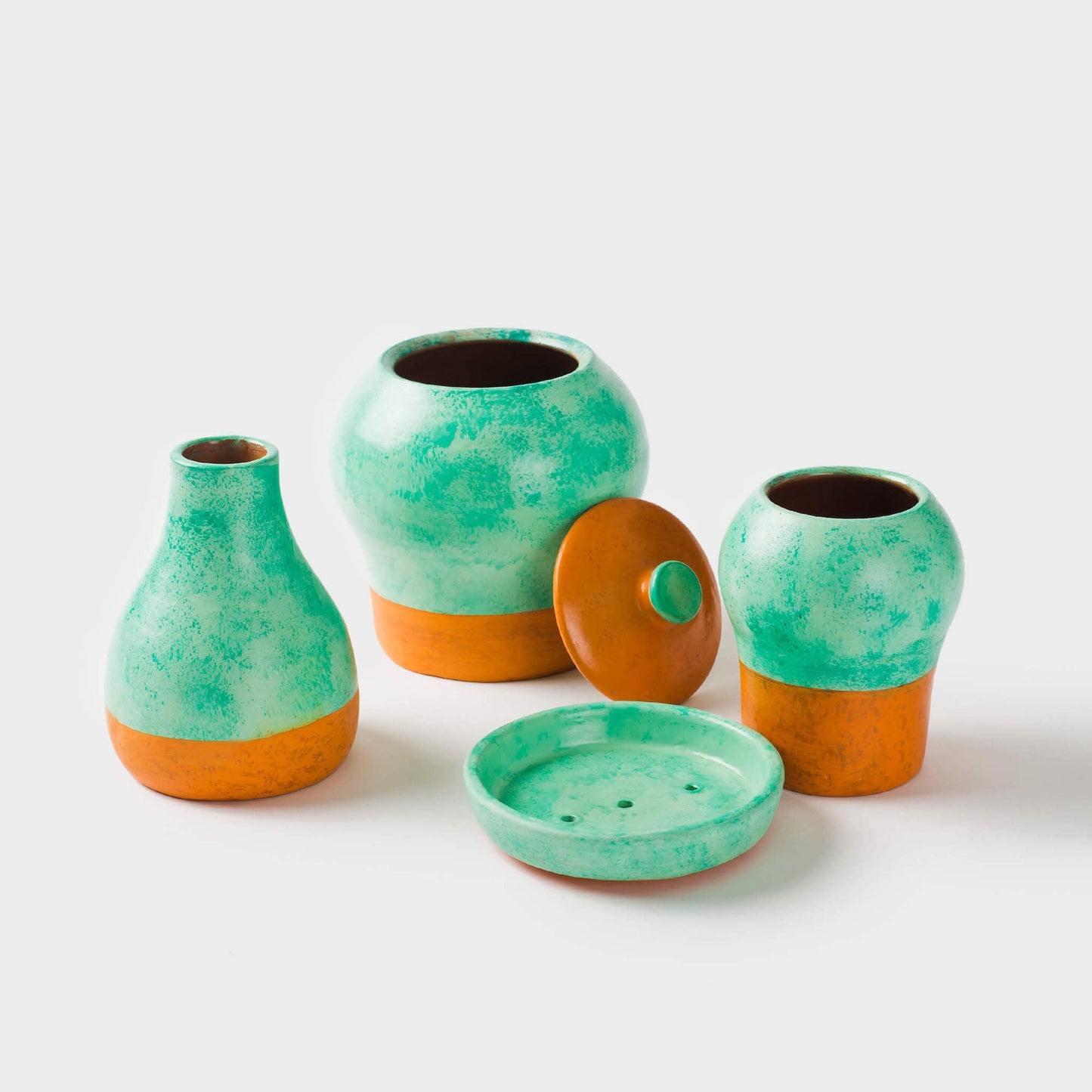 Washed Verdigris Bud Vase
