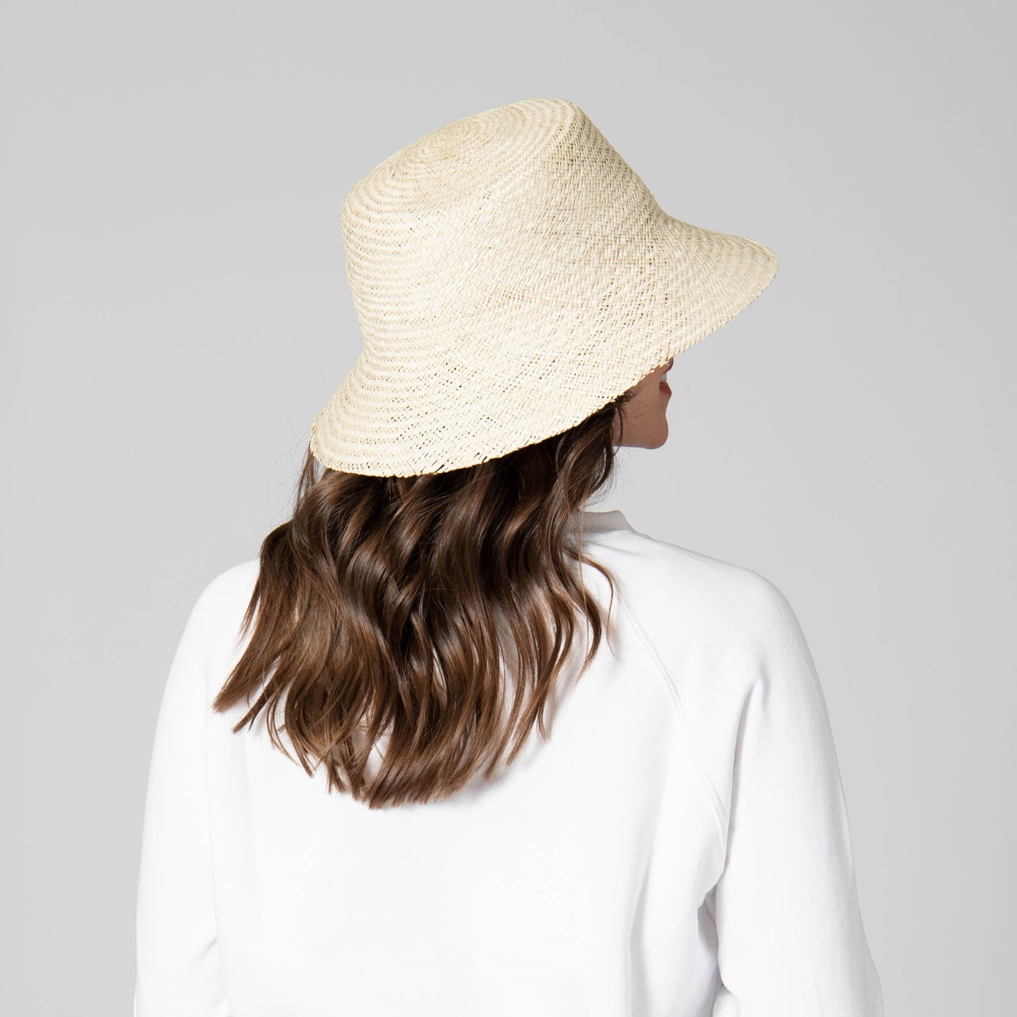 Naturalist - Palm Straw Bucket with Raw Edge