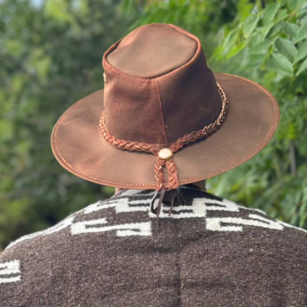 Leather Cowboy Hat / Rancher Hat- Brown