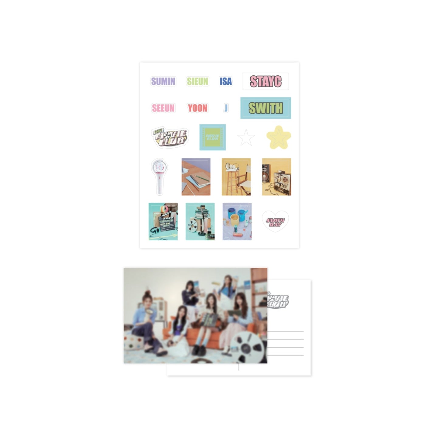 Stayc - Stayc Movie Club 2024 Fanmeeting Official MD Diary Deco Sticker & Postcard