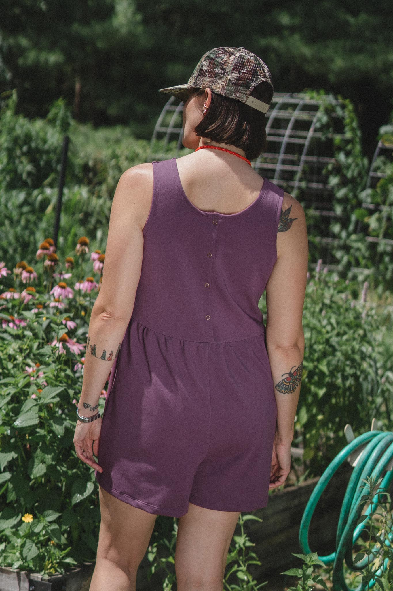 Marianne Romper in Plum
