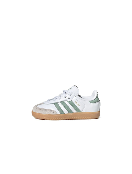 Adidas (TD) Samba - Cloud White/Green