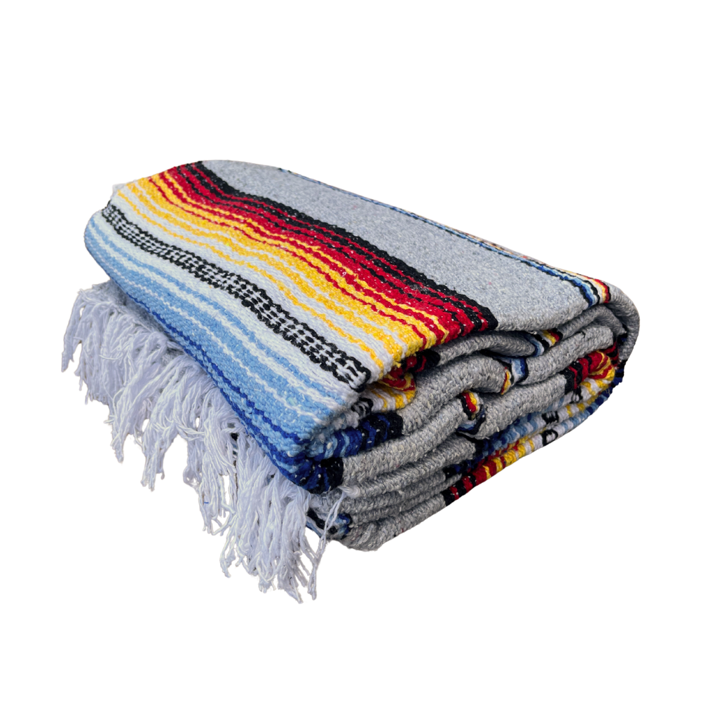 Grey Sol Mexican Blanket