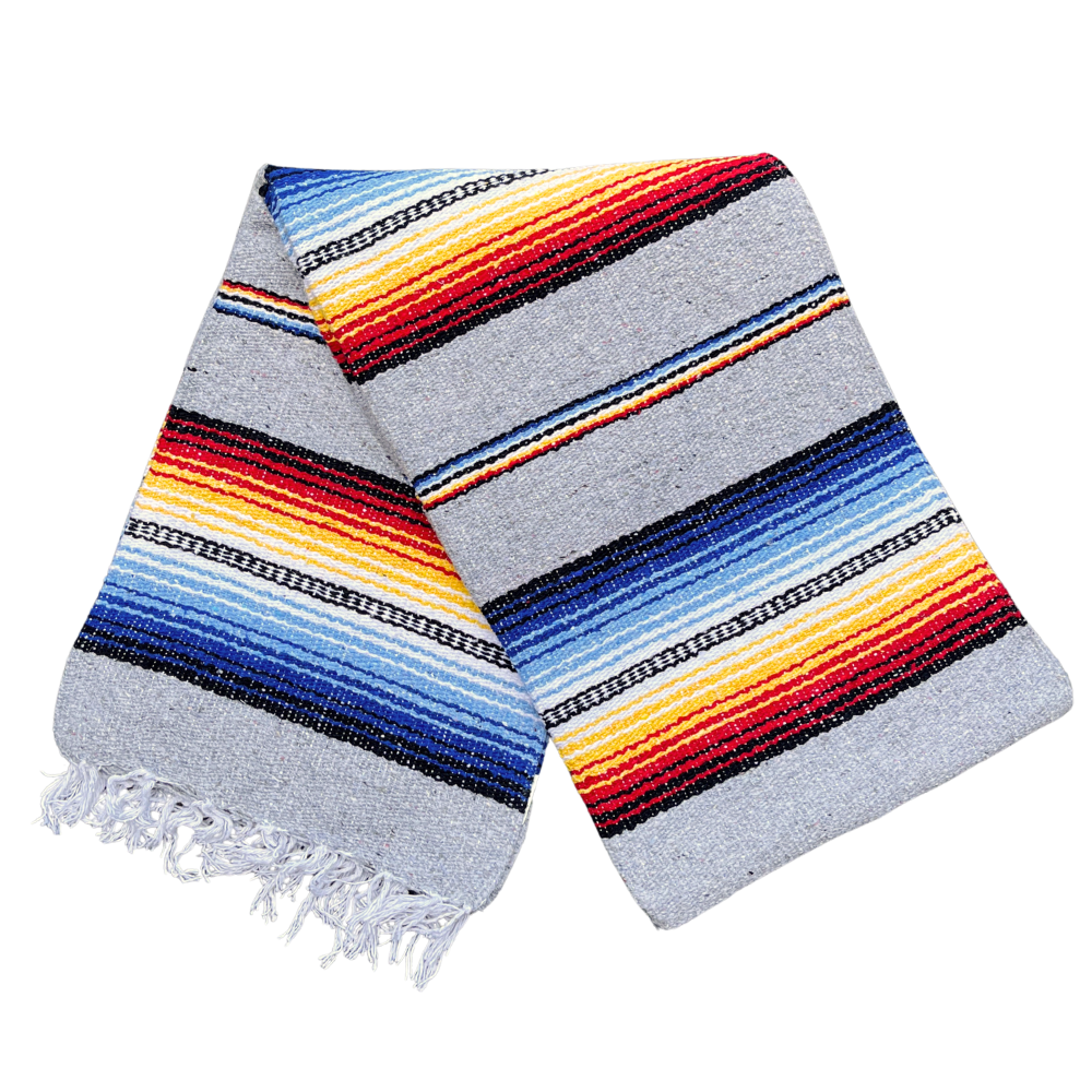 Grey Sol Mexican Blanket