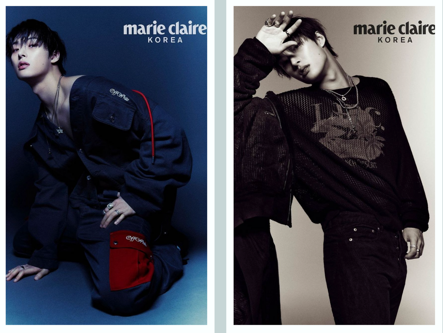 ATEEZ Mingi Feature - Marie Claire Magazine 2024 October Issue (Park Seo Jun Cover)