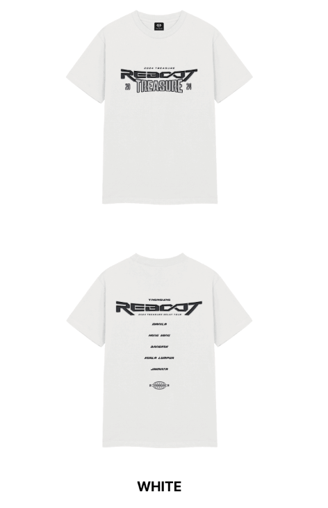Treasure - Reboot 2024 Treasure Relay Tour Official MD Treasure T-Shirt White