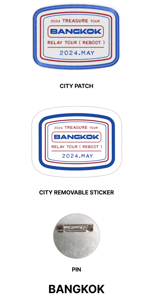 Treasure - Reboot 2024 Treasure Relay Tour Official MD Treasure Patch Set City