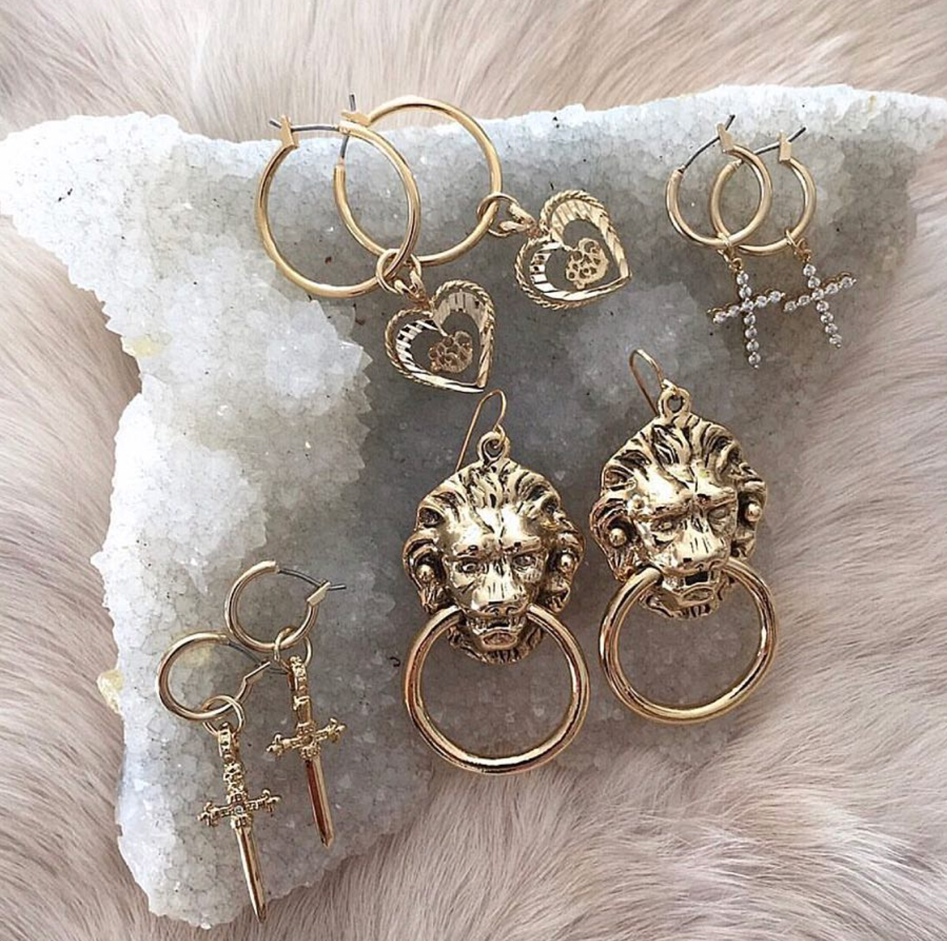 The Alexandra Hoop Earrings - Gold