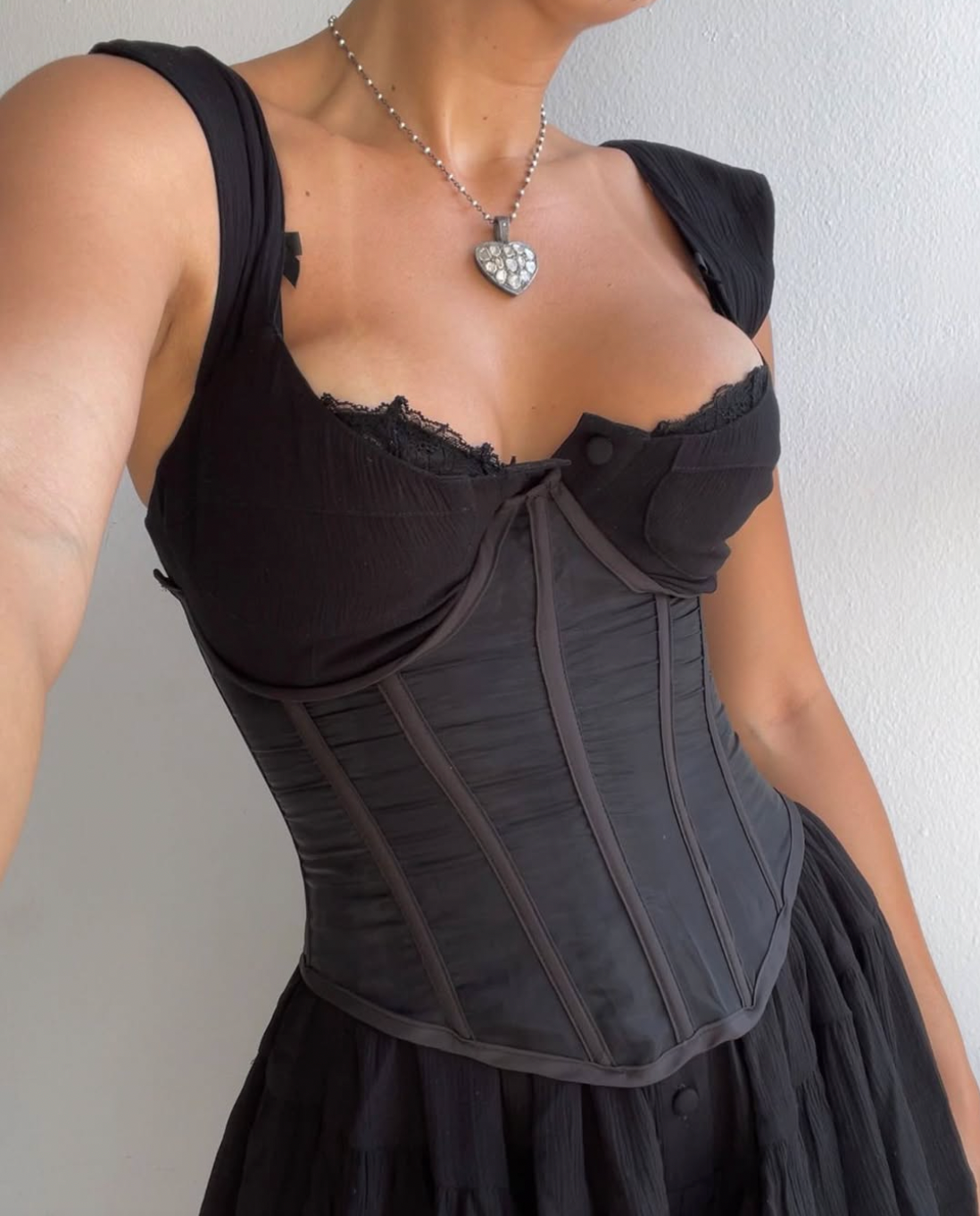 The Elisabeth Romper Dress - Black