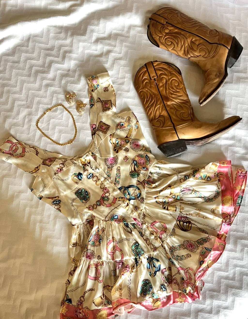 The Iconic Vintage Jewelry Scarf Print Elisabeth Romper