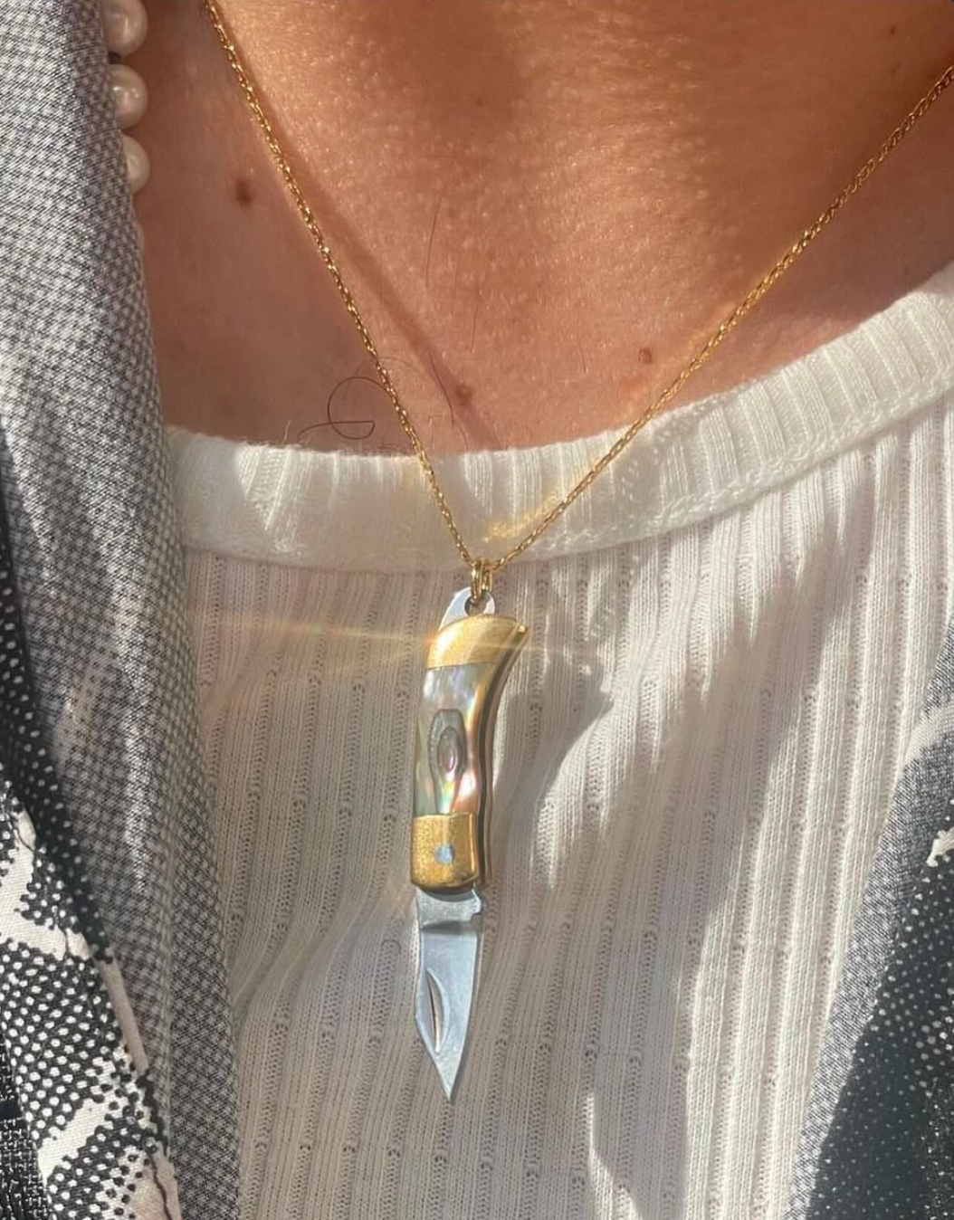 The Pocket Knife Necklace - Abalone
