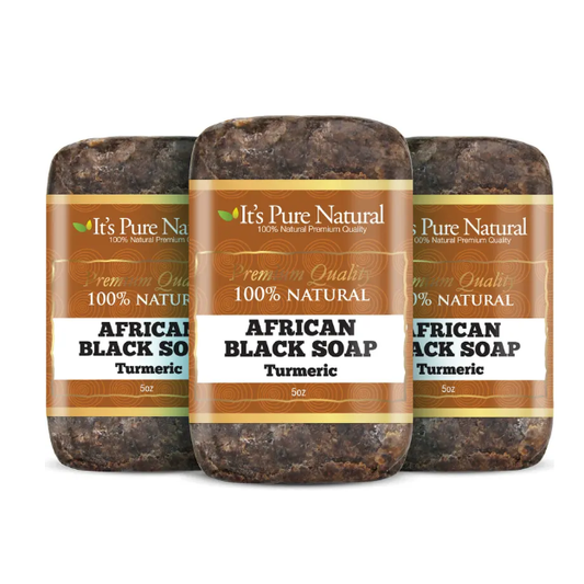 It's Pure Natural African Black Soap Turmeric 5 Oz