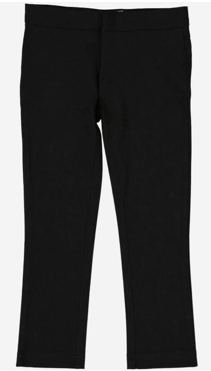 Slim Fit Boys Dress Pants- Black