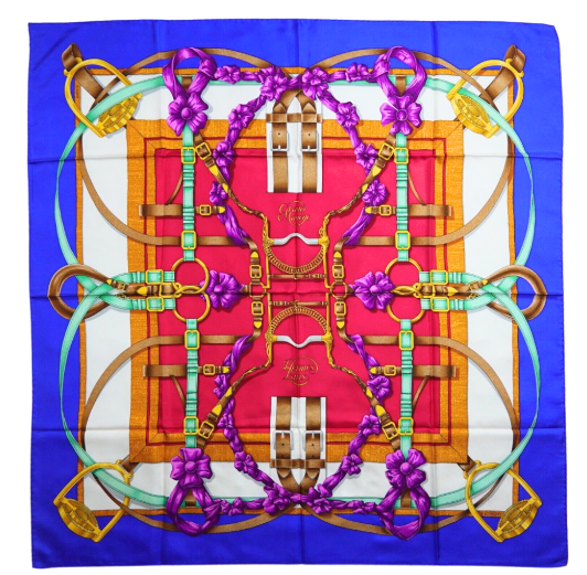 Grand Manege Vintage Silk Scarf Crossbody Bag