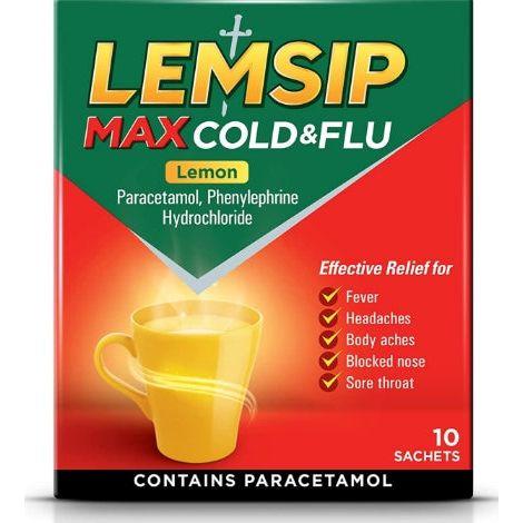 Lemsip Max Cold & Flu Lemon 10pk