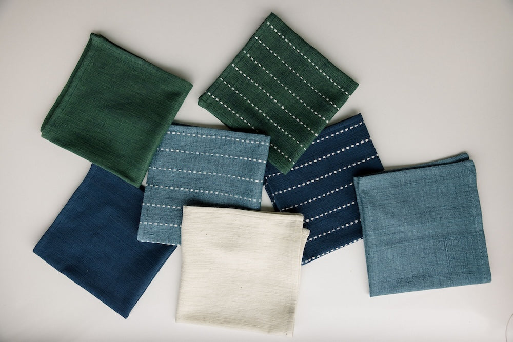 Semien Handwoven Ethiopian Cotton Cocktail Napkins | Set of 2