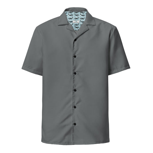 Labelless Shadow Grey Button Down Camp Shirt