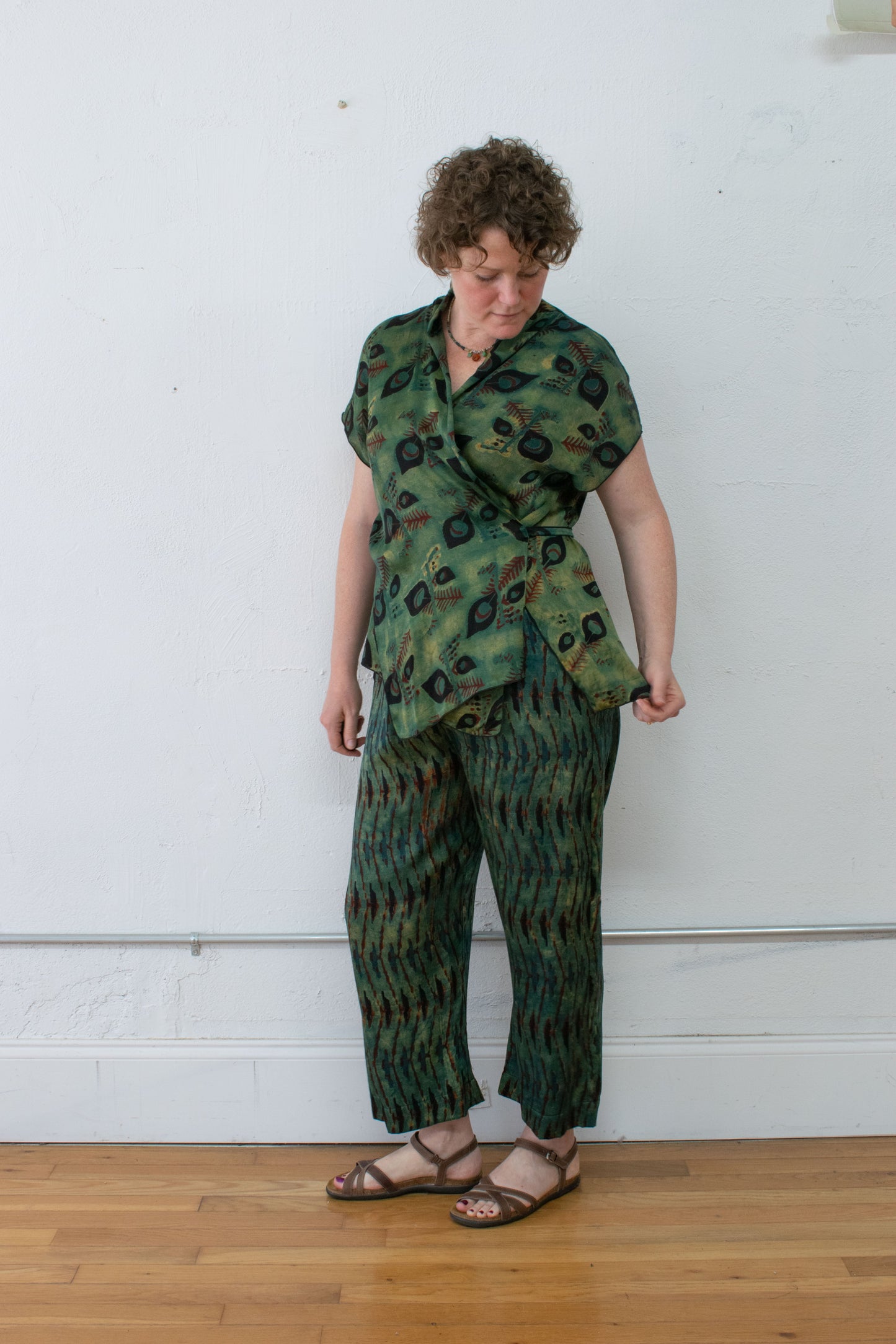 Ajrakh Zero-Waste Modal & Silk Uno Wrap Top
