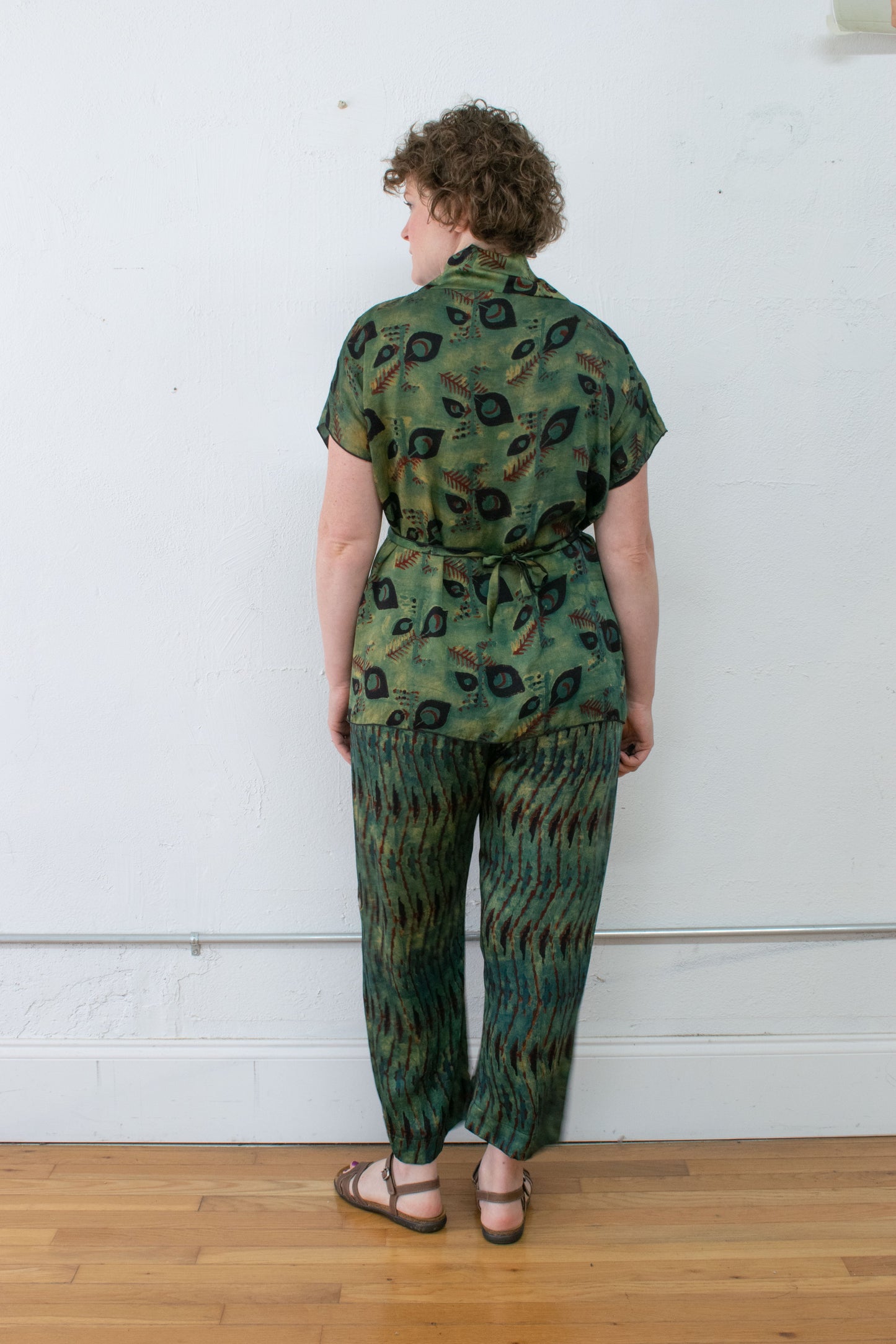 Ajrakh Zero-Waste Modal & Silk Uno Wrap Top