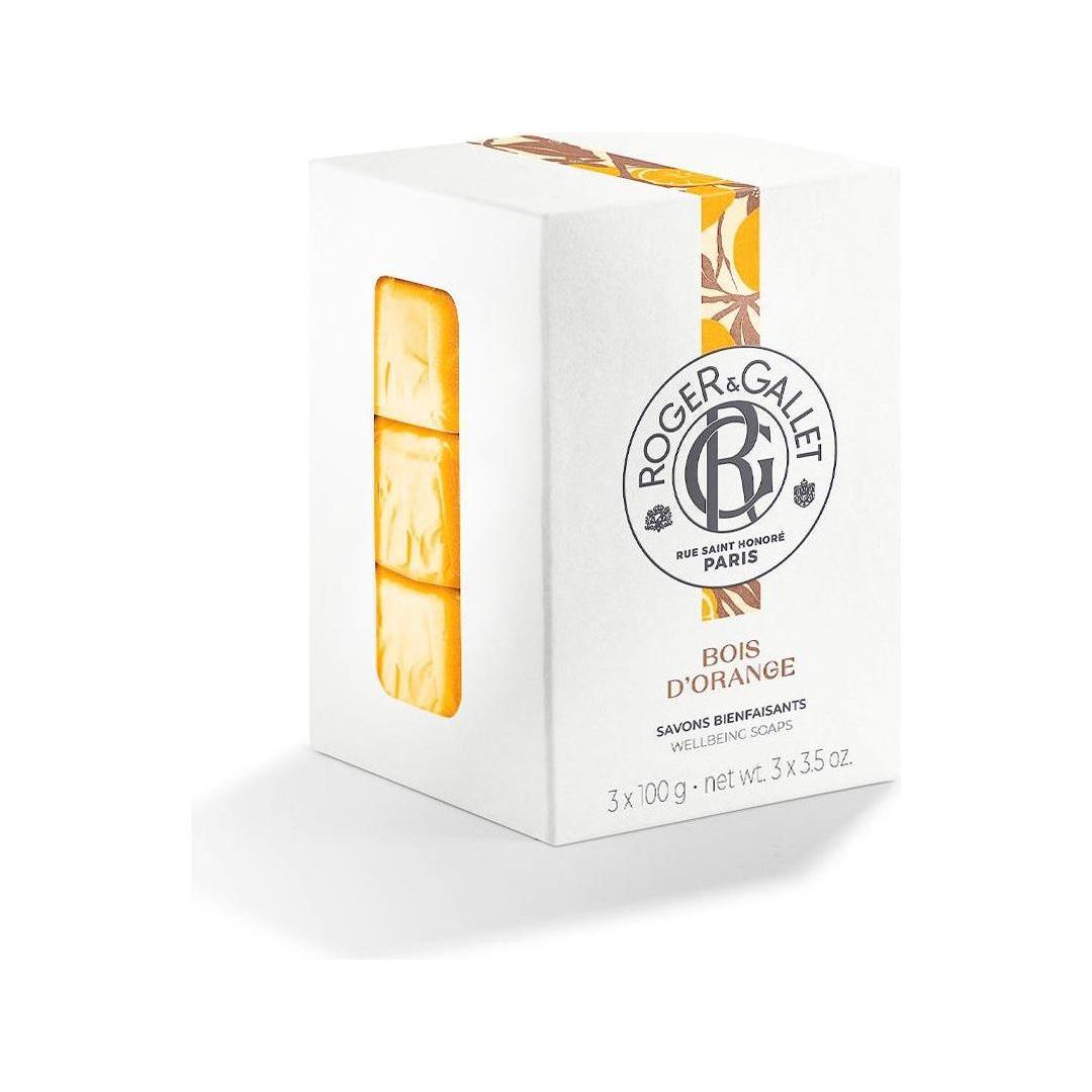 Roger & Gallet Bois d'Orange (Orange Wood) Wellbeing Soaps Box of 3x3.5 oz