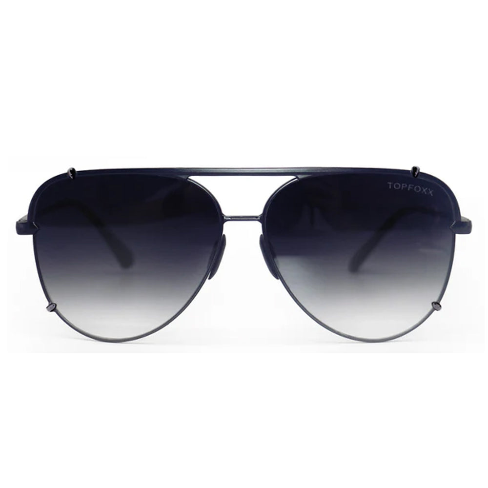 Smaller Cristina - Tangle Free - Faded Black Aviator Sunglasses Black
