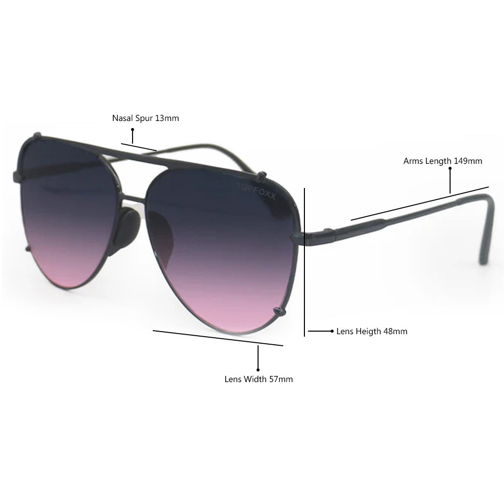 Smaller Cristina - Tangle Free - Faded Purple & Pink Aviator Sunglasses
