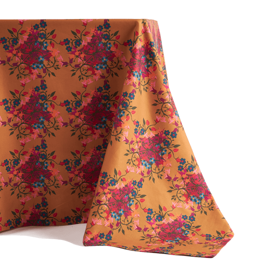 Tablecloth Blumen Orange