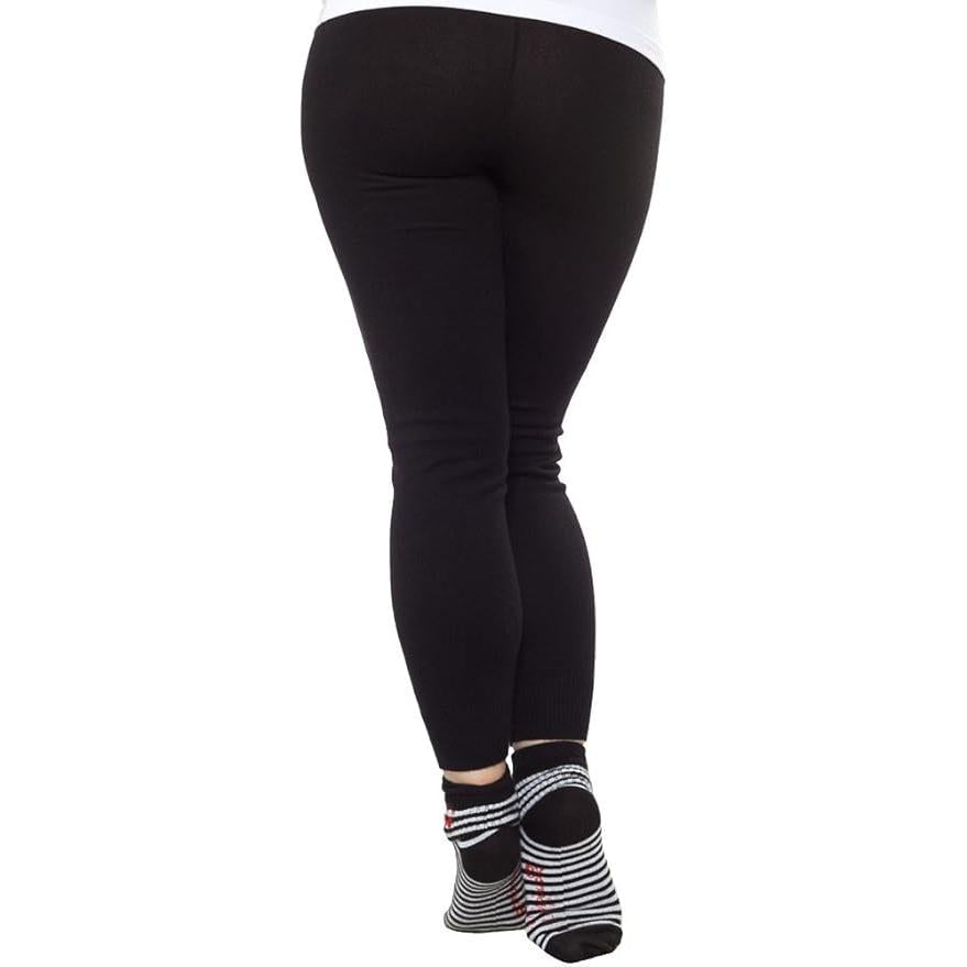 Sourpuss Cherries Socks in Set of Two | Women’s Black & White Striped and Solid Black Cherry Socks Size 5-10