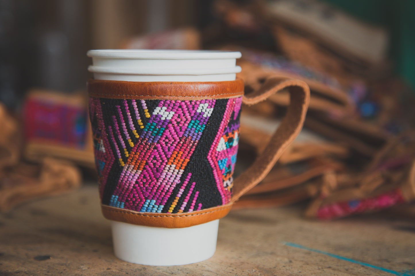Coffee Sleeve - Whiskey Hair on Hide