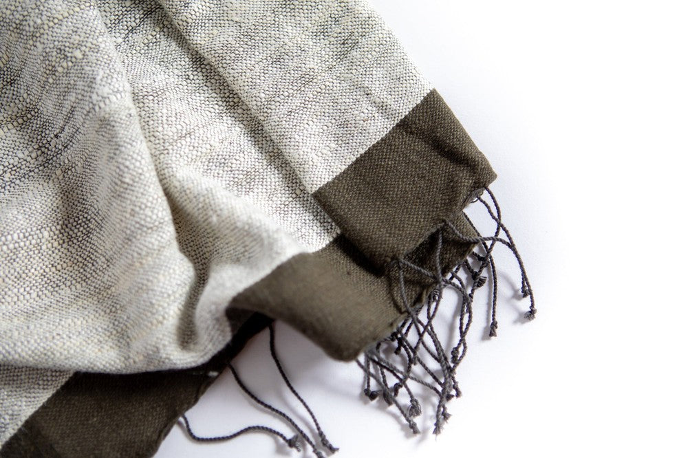 Stella Handwoven Ethiopian Silk and Cotton Shawl