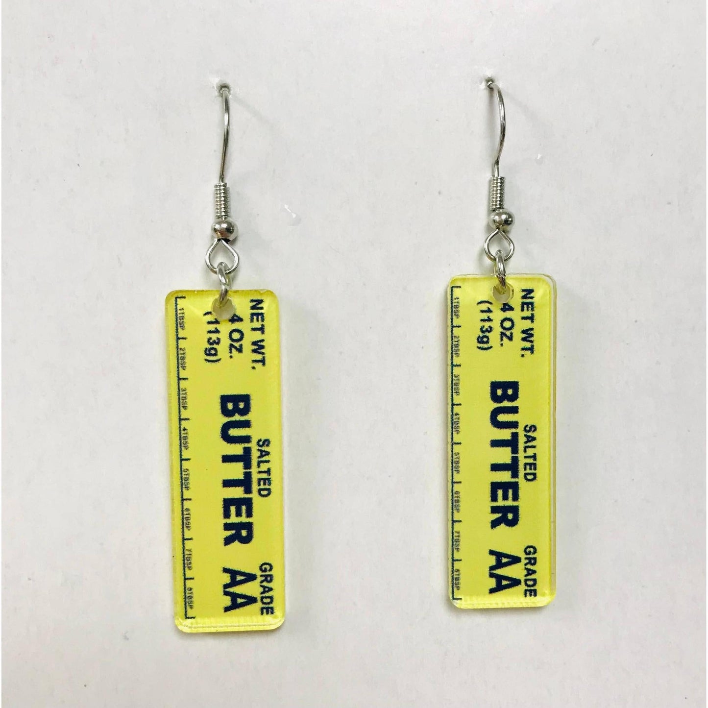 Stick of Salted Butter Earrings | Cute Acrylic Food Jewelry Gift for Bakers & Food Lovers