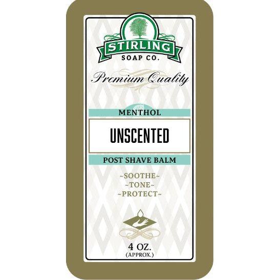 Stirling Soap Co. Menthol Unscented Post Shave Balm 4 Oz