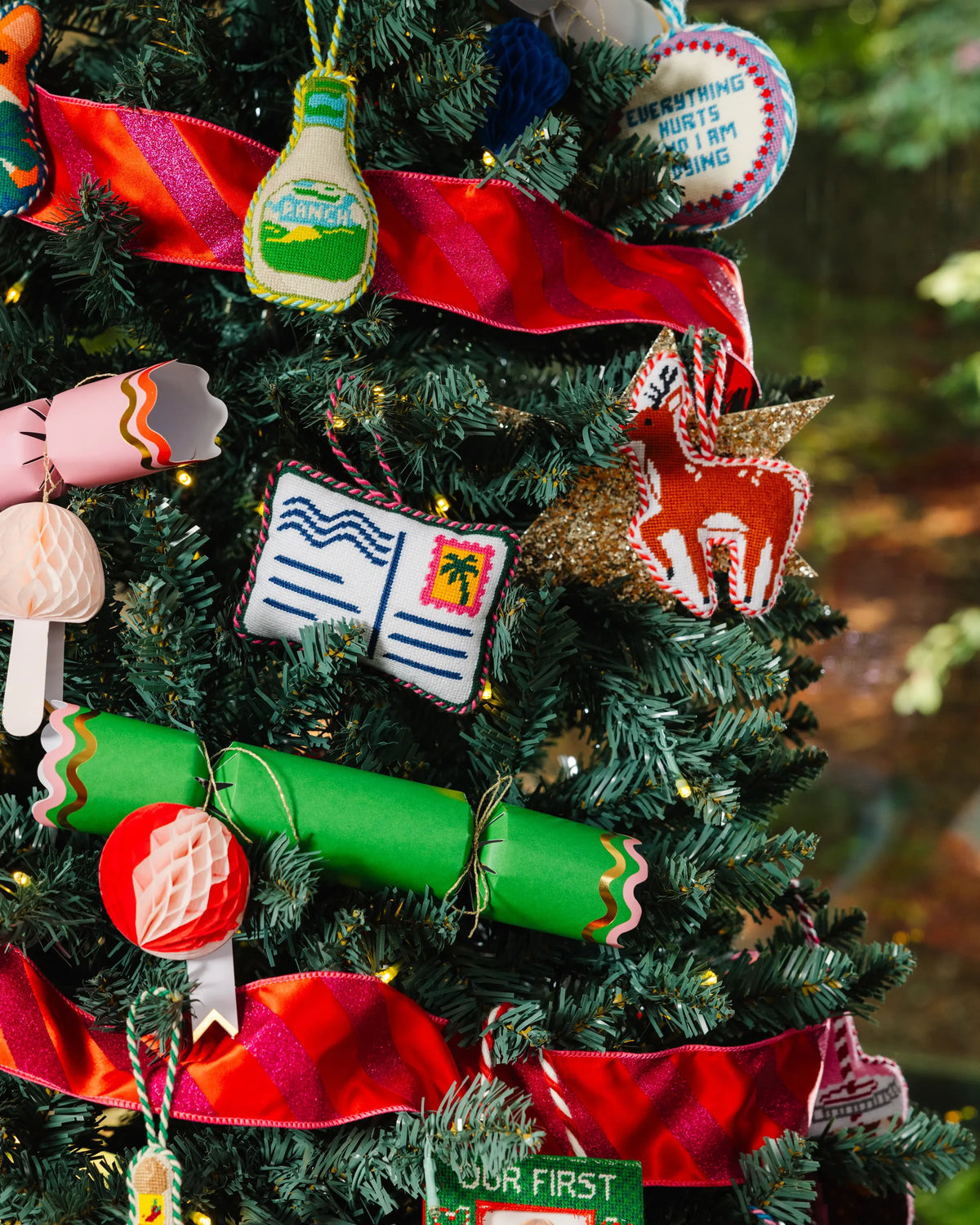 Needlepoint Icon Ornament - Reindeer