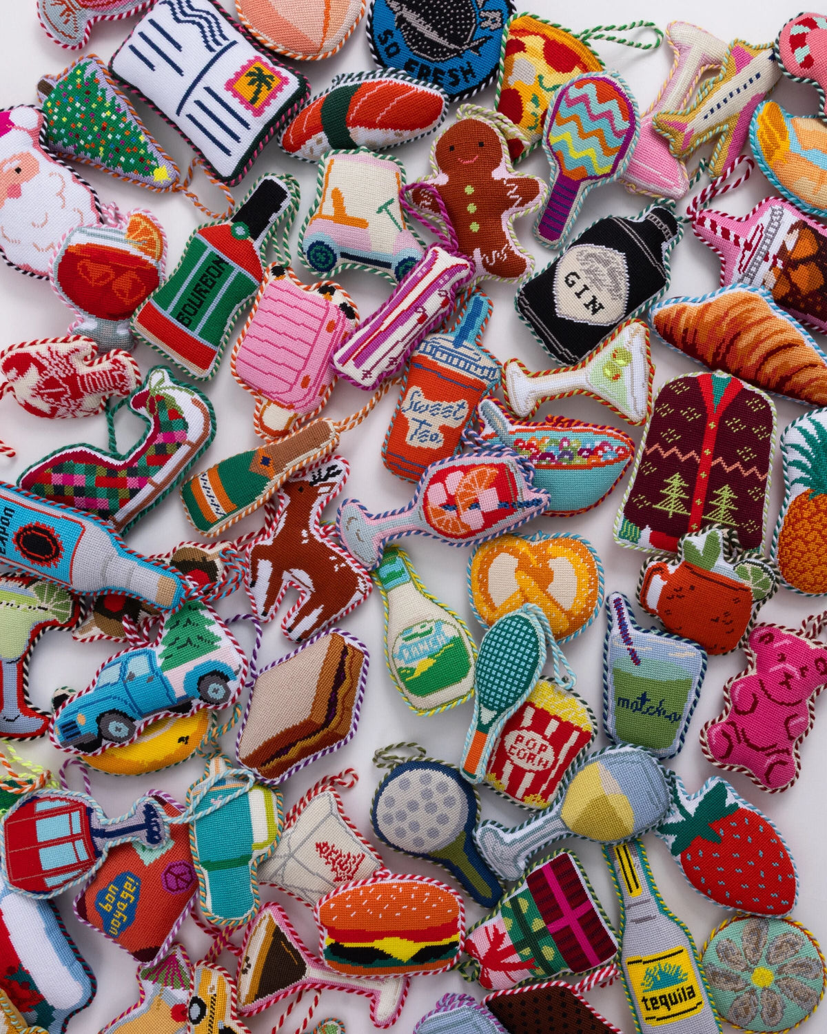 Needlepoint Icon Ornament  - Airplane