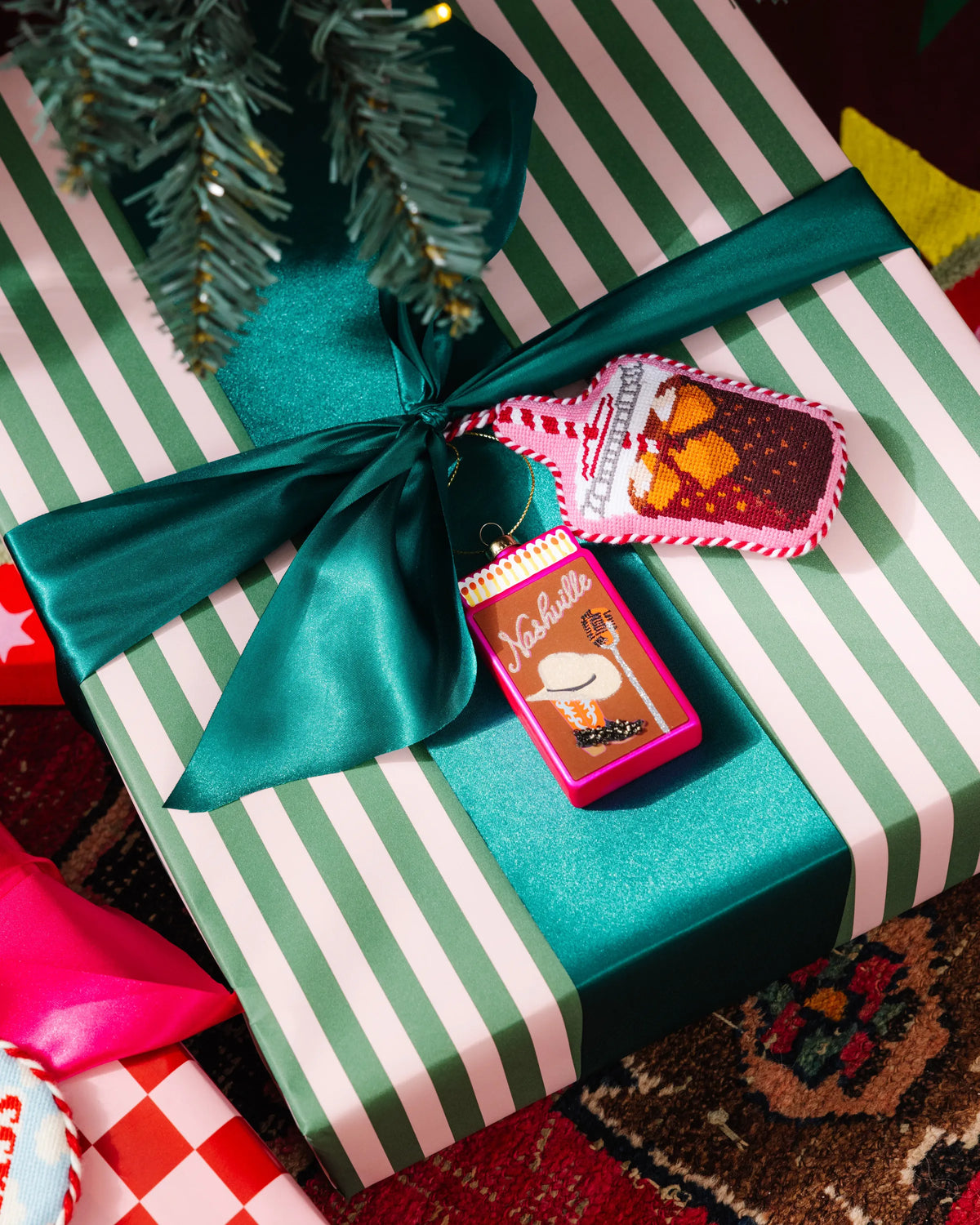 Needlepoint Icon Ornament - Diet Soda