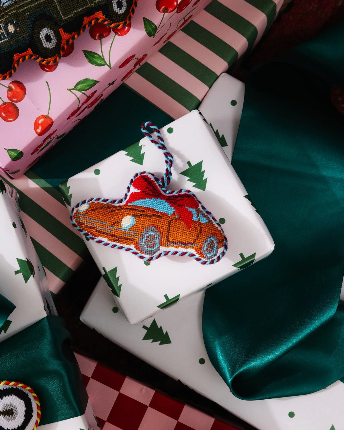 Needlepoint Icon Ornament - Sports Car